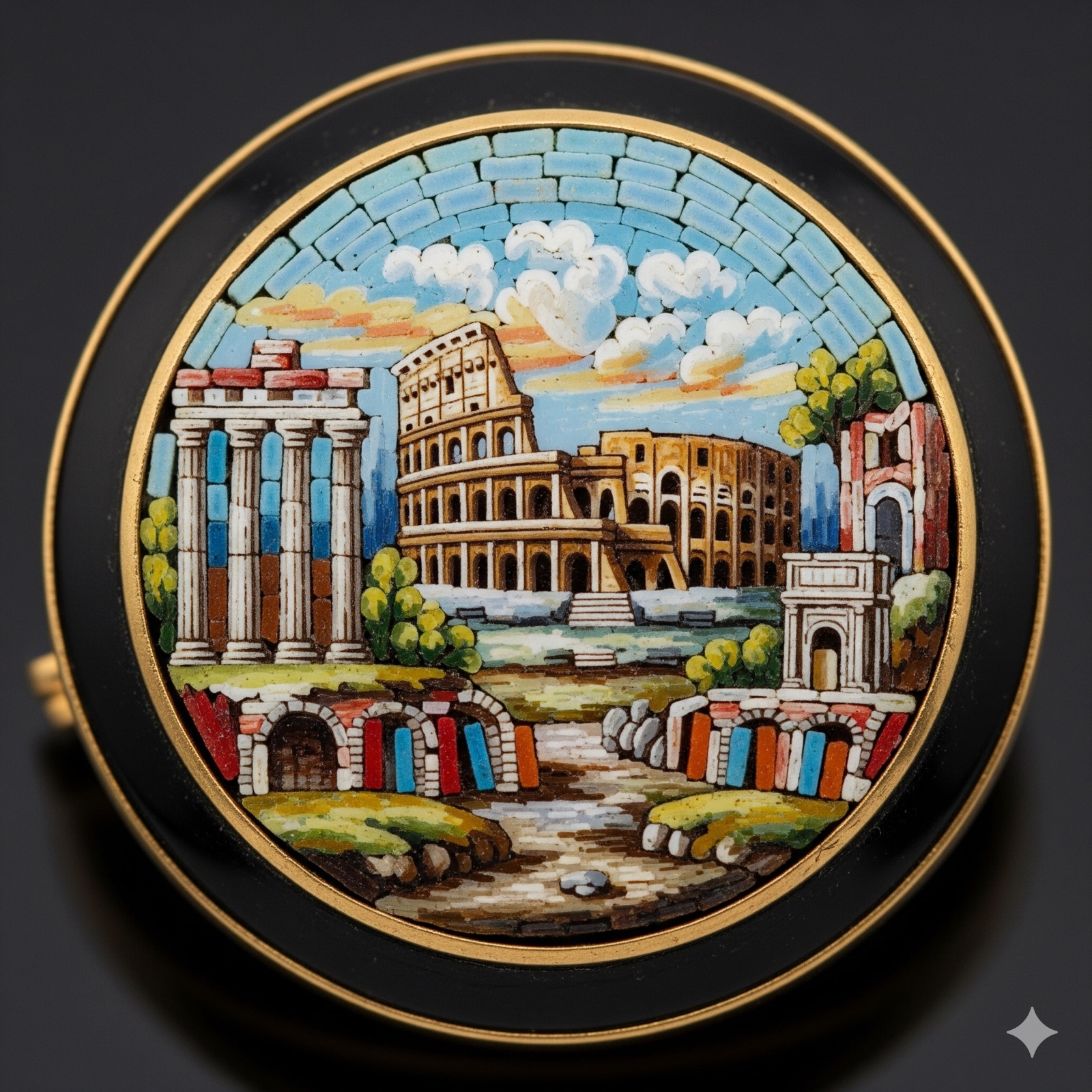 意大利微马赛克 (Micro Mosaic)：显微镜下的玻璃拼图